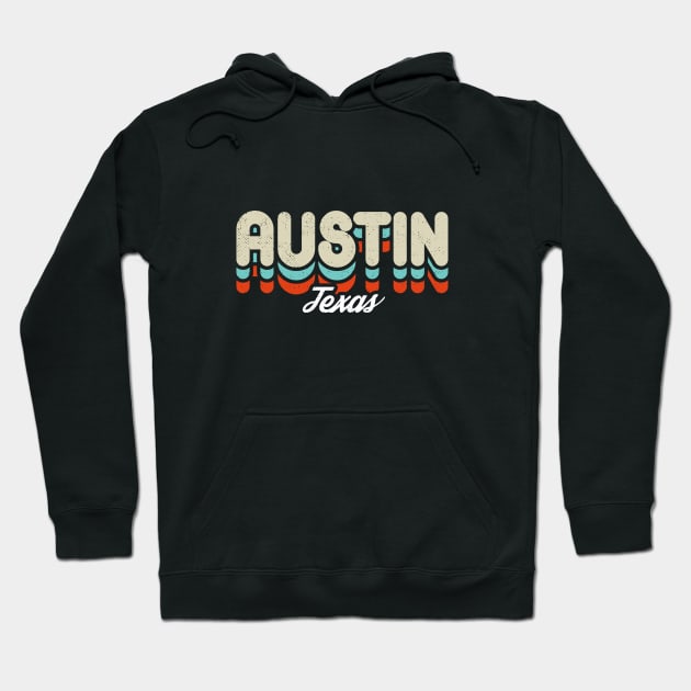 Retro Austin Texas Hoodie by rojakdesigns